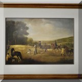 A15. Framed George Stubbs hunt scene print. 
